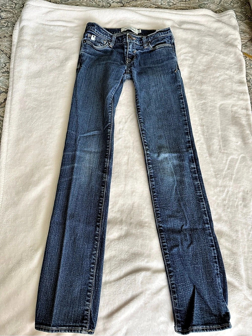 abercrombie kids Girls Size 12 Slim Cute Stretch Medium Wash Jeans